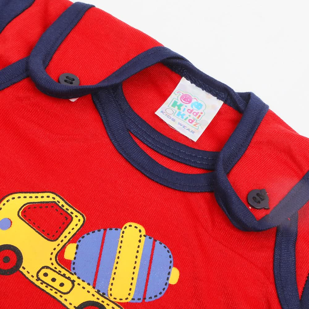 Newborn Boys Half Sleeves Suit - Red, Newborn Boys Sets & Suits, Chase Value, Chase Value