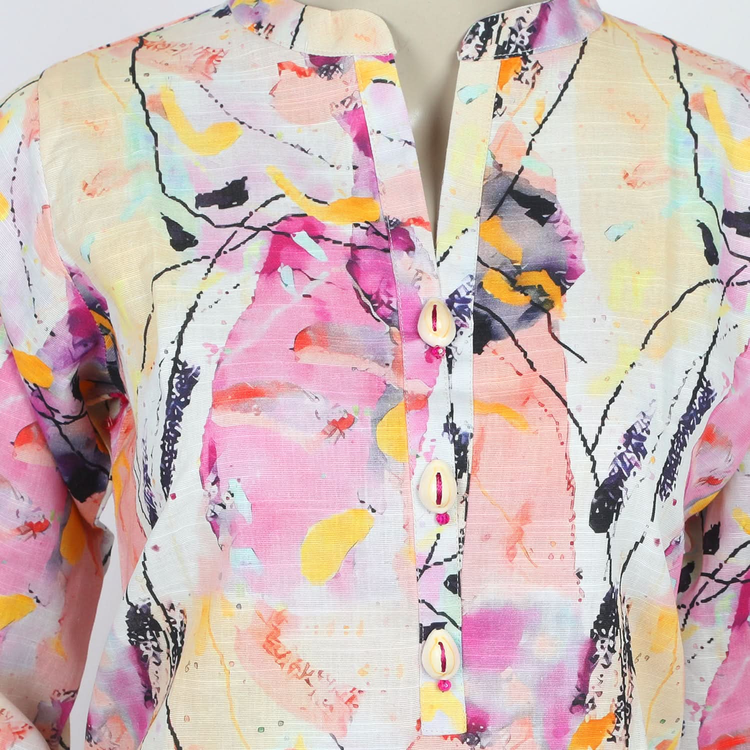 Women's Printed Khaddar 2pcs Suit - Pink, Women Shalwar Suits, Chase Value, Chase Value