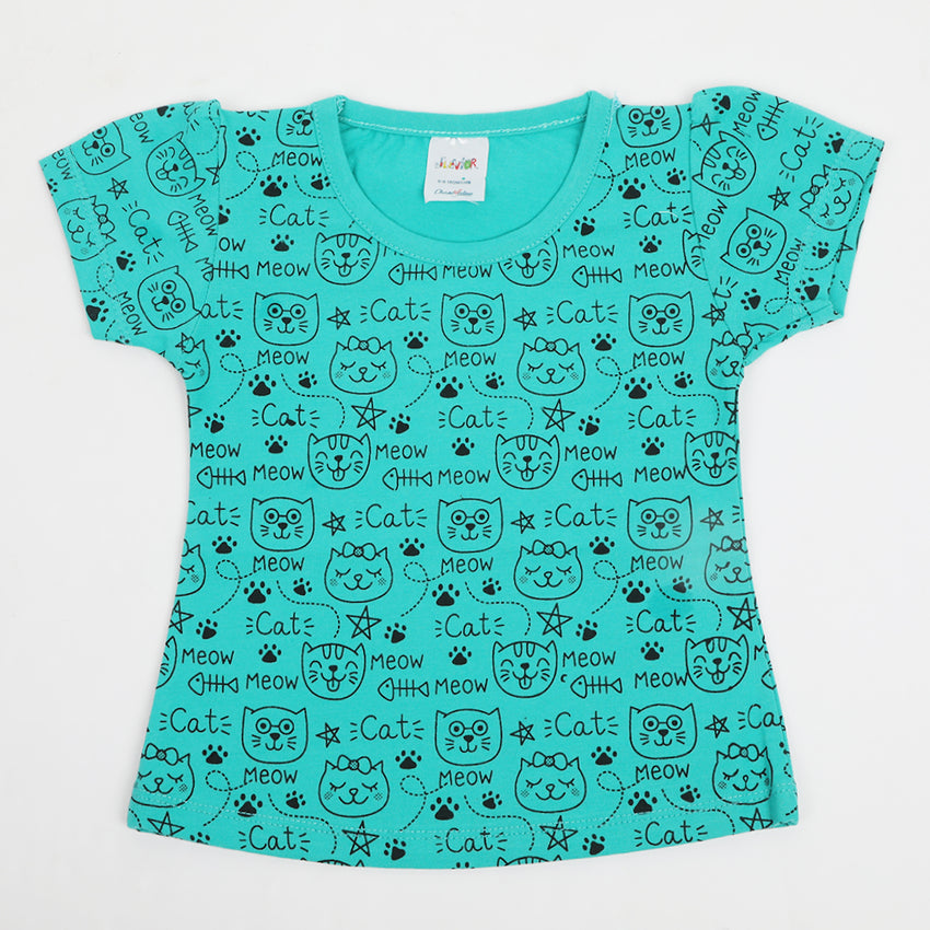 Newborn Girls T-Shirt - Sea Green