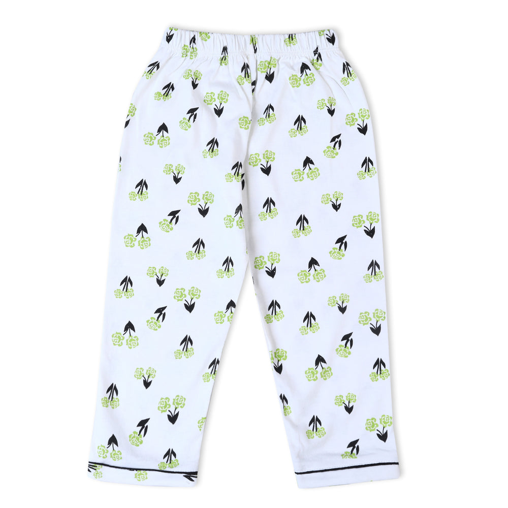 Valuable Girls Half  Sleeves Night Suit - Green, Girls Night Suit, Chase Value, Chase Value