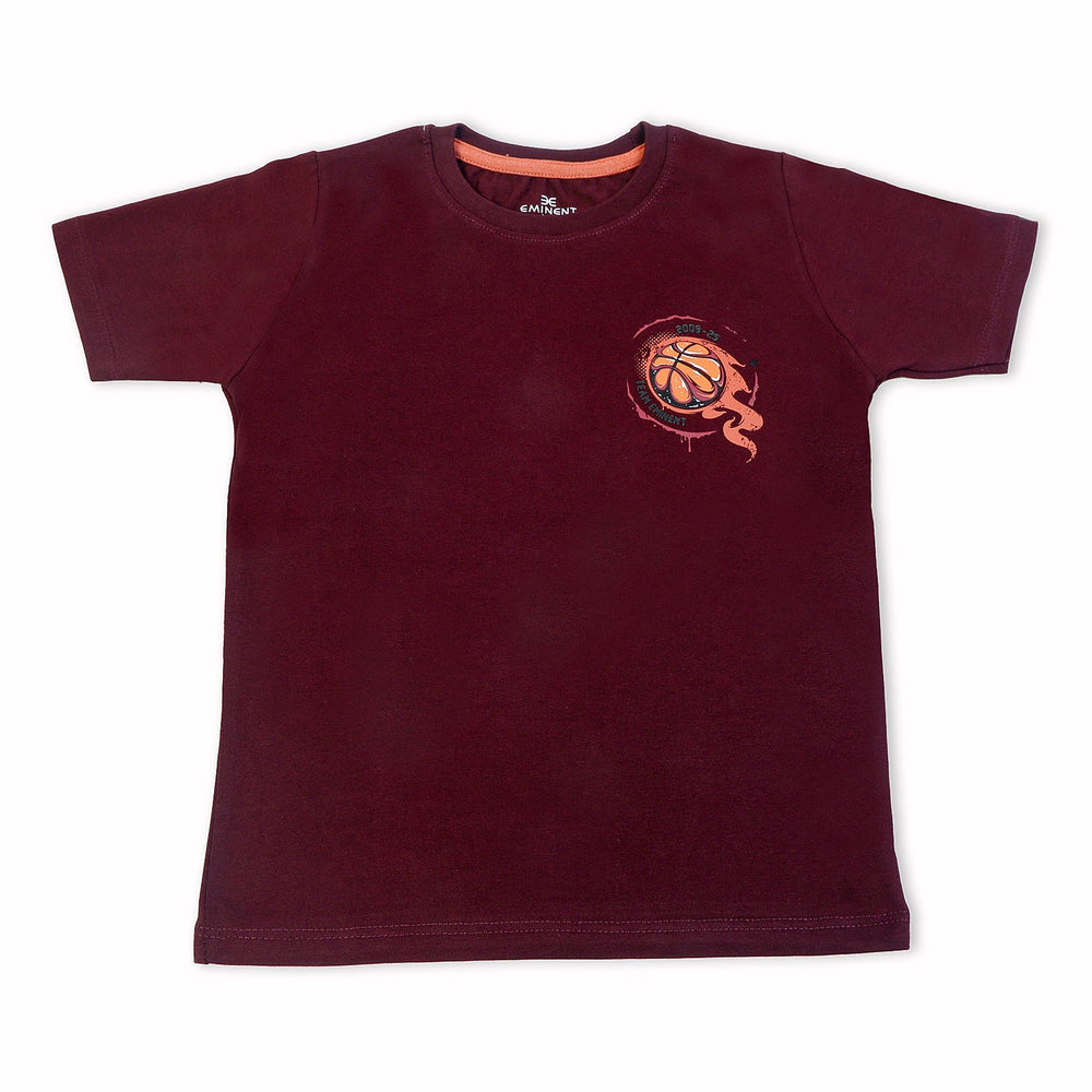 Eminent Boys Half Sleeves T-Shirt - Plum, Boys T-Shirts, Eminent, Chase Value