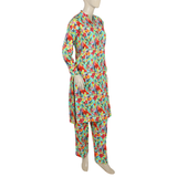 Women's Printed Khaddar 2pcs Suit - Blue, Women Shalwar Suits, Chase Value, Chase Value