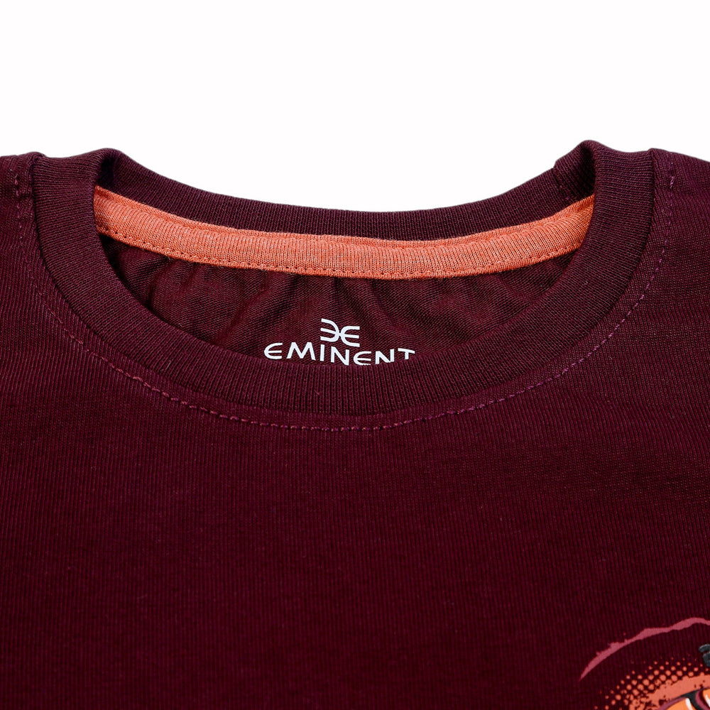 Eminent Boys Half Sleeves T-Shirt - Plum, Boys T-Shirts, Eminent, Chase Value