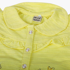 Girls Pajama Suit Cord Set - Yellow