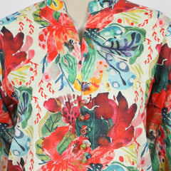 Women's Printed Khaddar 2pcs Suit - Fawn