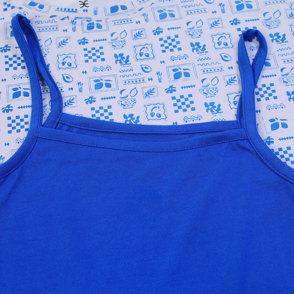 Eminent Girls Half Sleeves T-Shirt - Neon Blue, Girls T-Shirts, Eminent, Chase Value