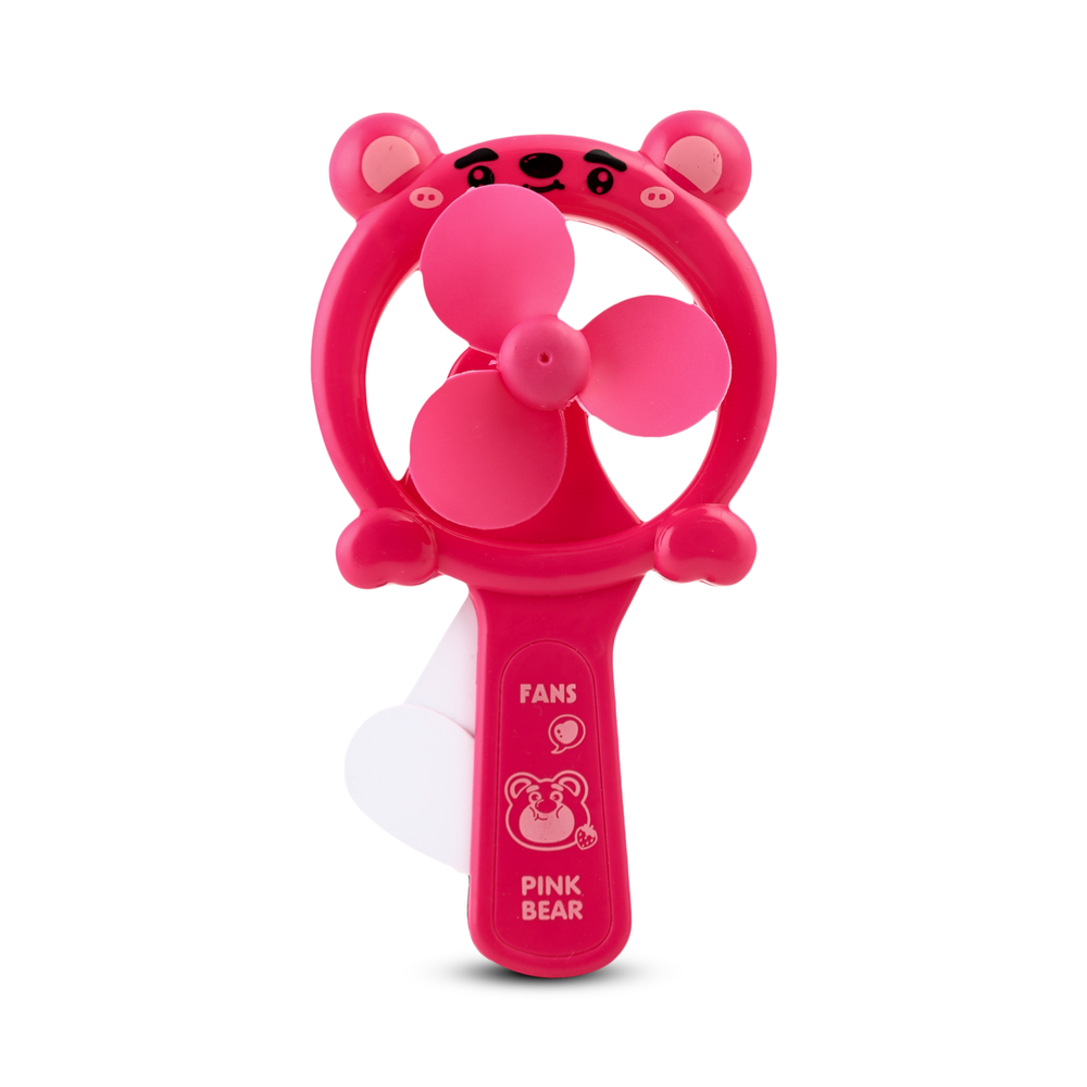 Hand Press Fan Pink Bear, Non Battery Operated Toys, Chase Value, Chase Value