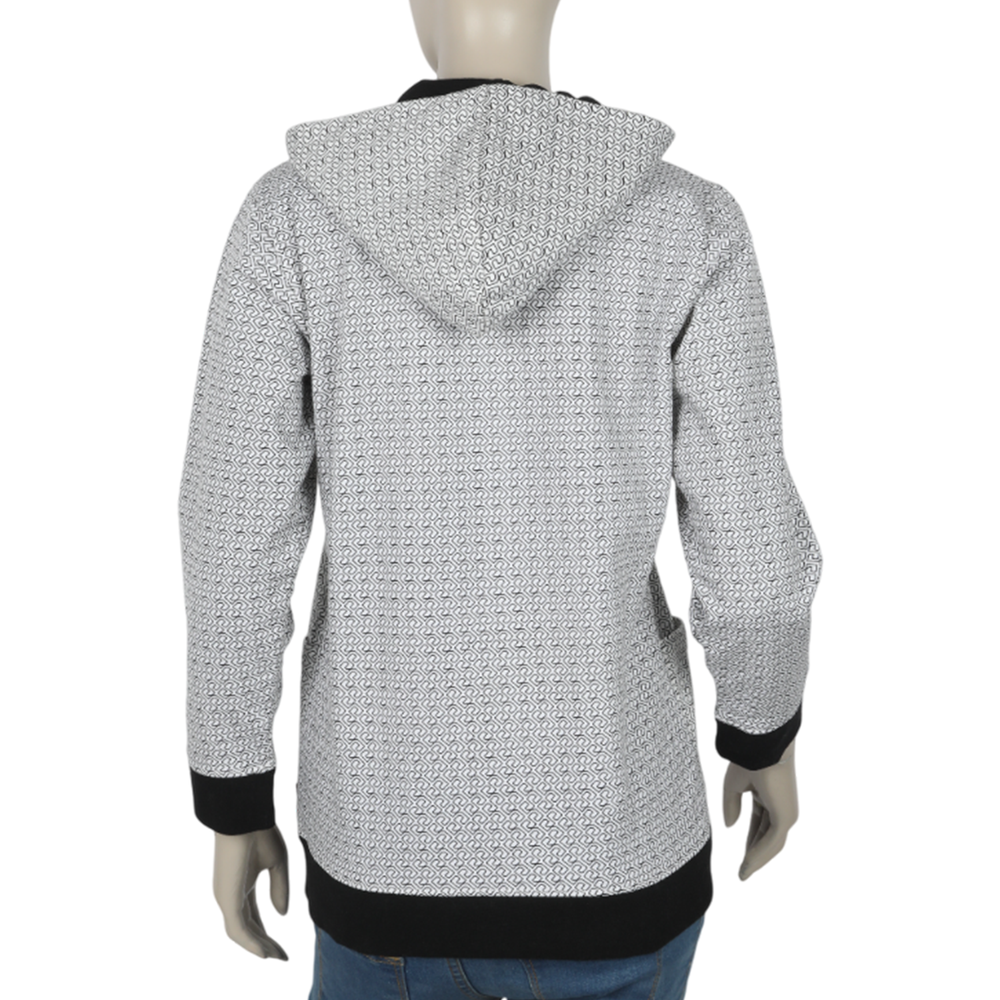 Women's Zipper Jacket - Black & White, Women Jackets, Chase Value, Chase Value