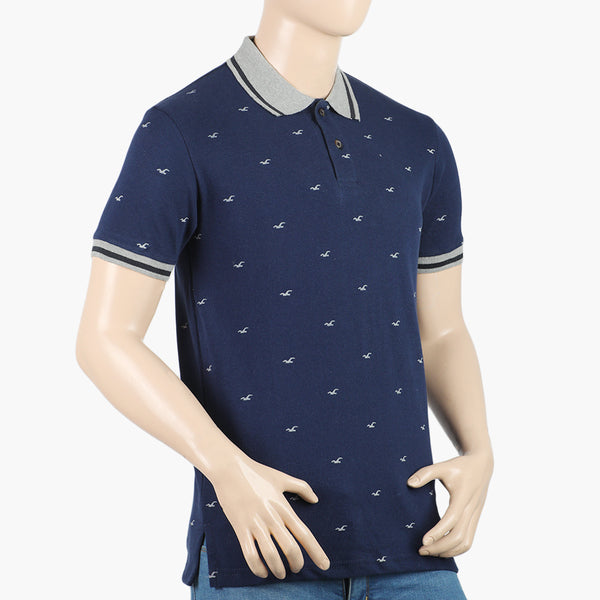 Men's Half Sleeves Polo T-Shirt - Navy Blue
