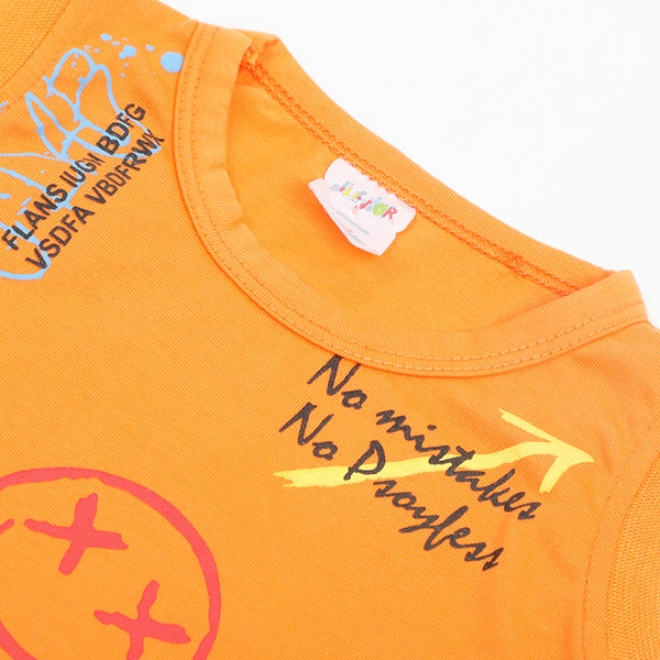 Newborn Boys Sando - Orange