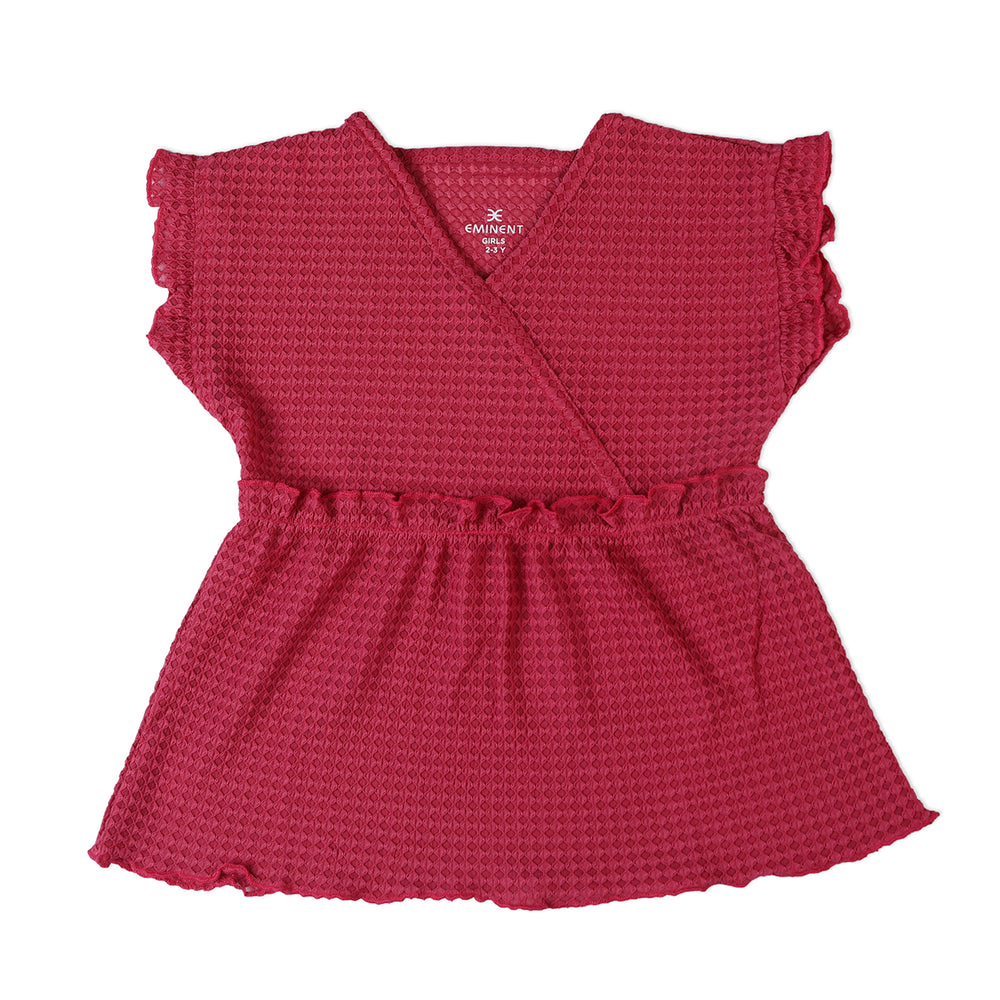 Eminent Girls Half Sleeves T-Shirt - Maroon, Girls T-Shirts, Eminent, Chase Value