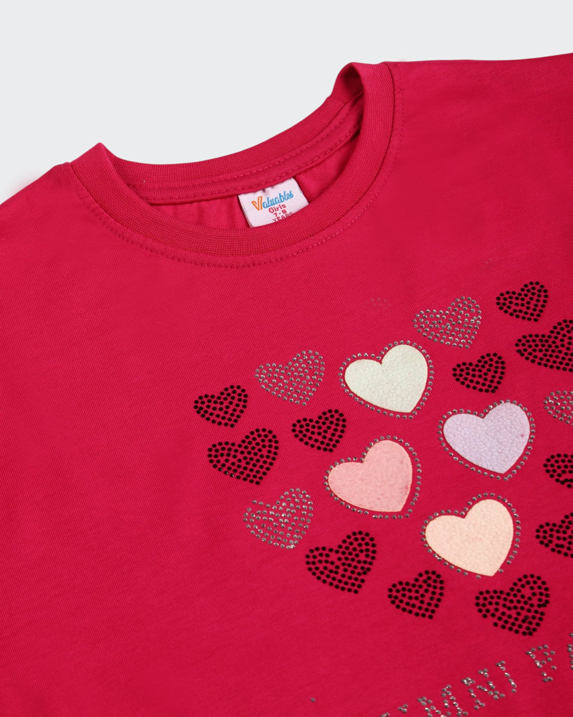 Valuables Girls' Half Sleeve Printed T-Shirt