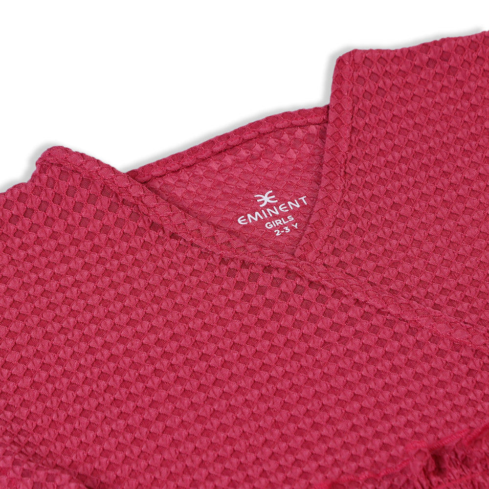 Eminent Girls Half Sleeves T-Shirt - Maroon, Girls T-Shirts, Eminent, Chase Value