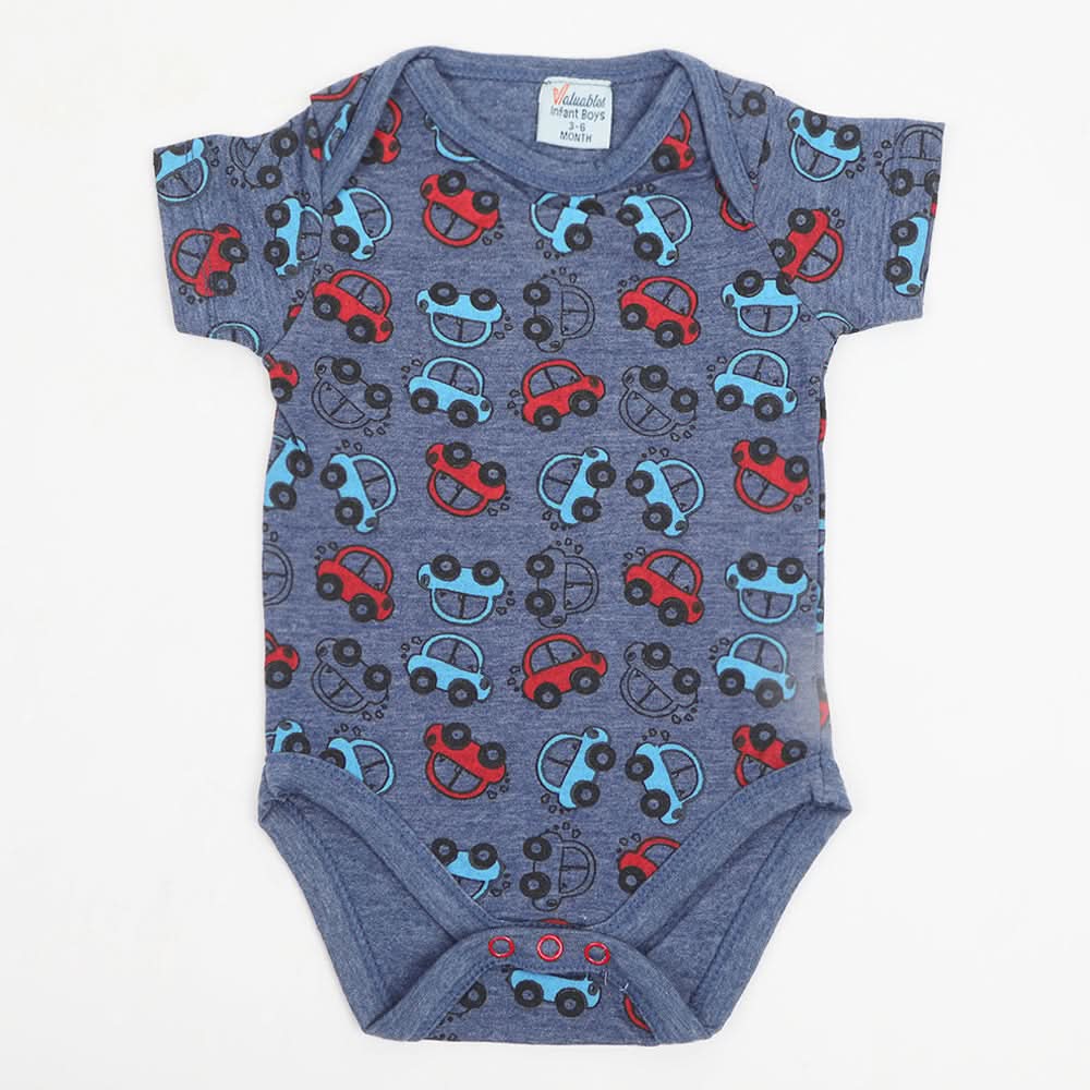 Newborn Boys Half Sleeves Body Romper - Navy Blue, Newborn Boys Rompers, Chase Value, Chase Value
