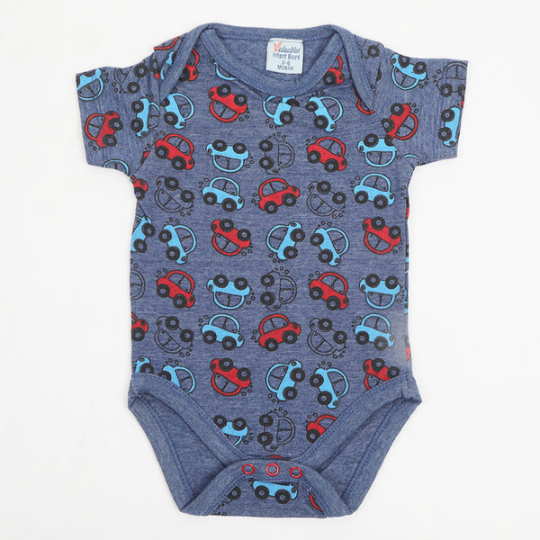 Newborn Boys Half Sleeves Body Romper - Navy Blue