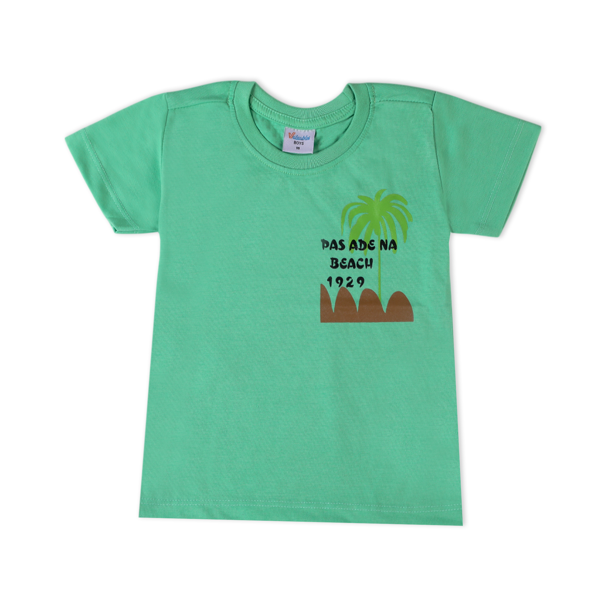 Boys Half Sleeves T-Shirt - Green - Green, Boys T-Shirts, Chase Value, Chase Value