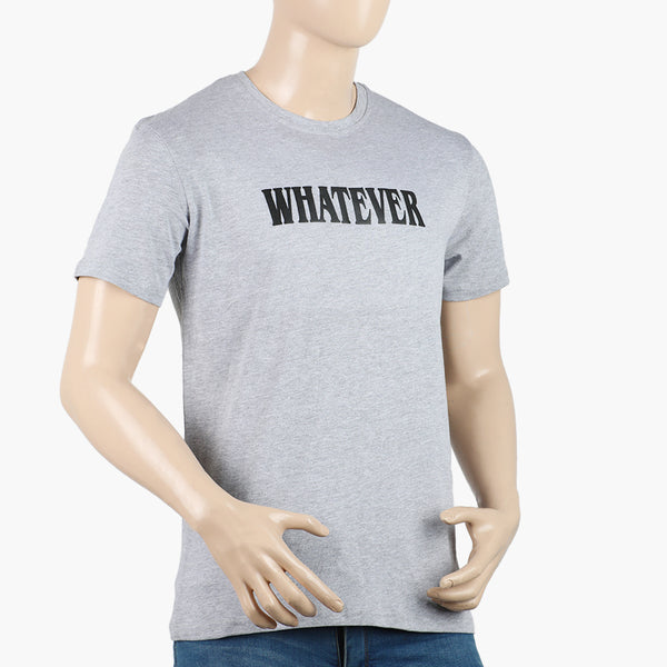 Men's Half Sleeves Printed T-Shirt - Grey