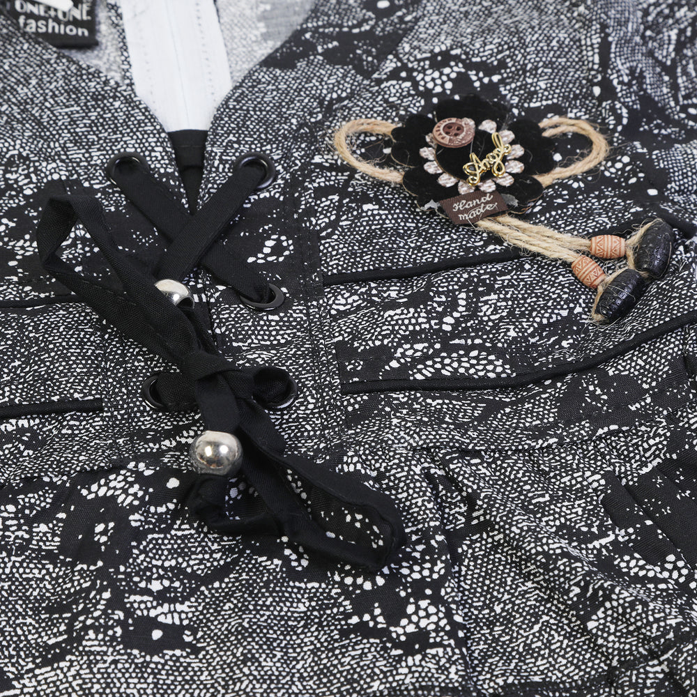 Girls Embroidered Shalwar Suit - Black, Girls Shalwar Kameez, Chase Value, Chase Value