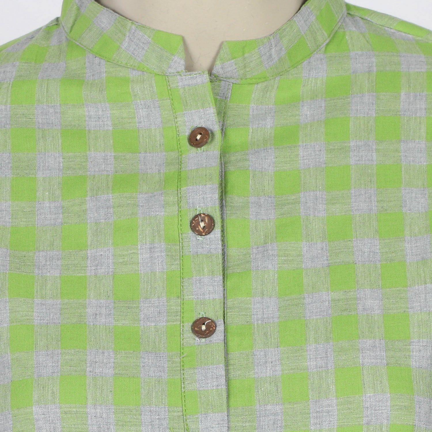 Women's Check Western Top - Green, Women T-Shirts & Tops, Chase Value, Chase Value