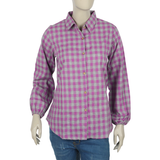 Women's Check Casual Shirt - Purple, Women T-Shirts & Tops, Chase Value, Chase Value