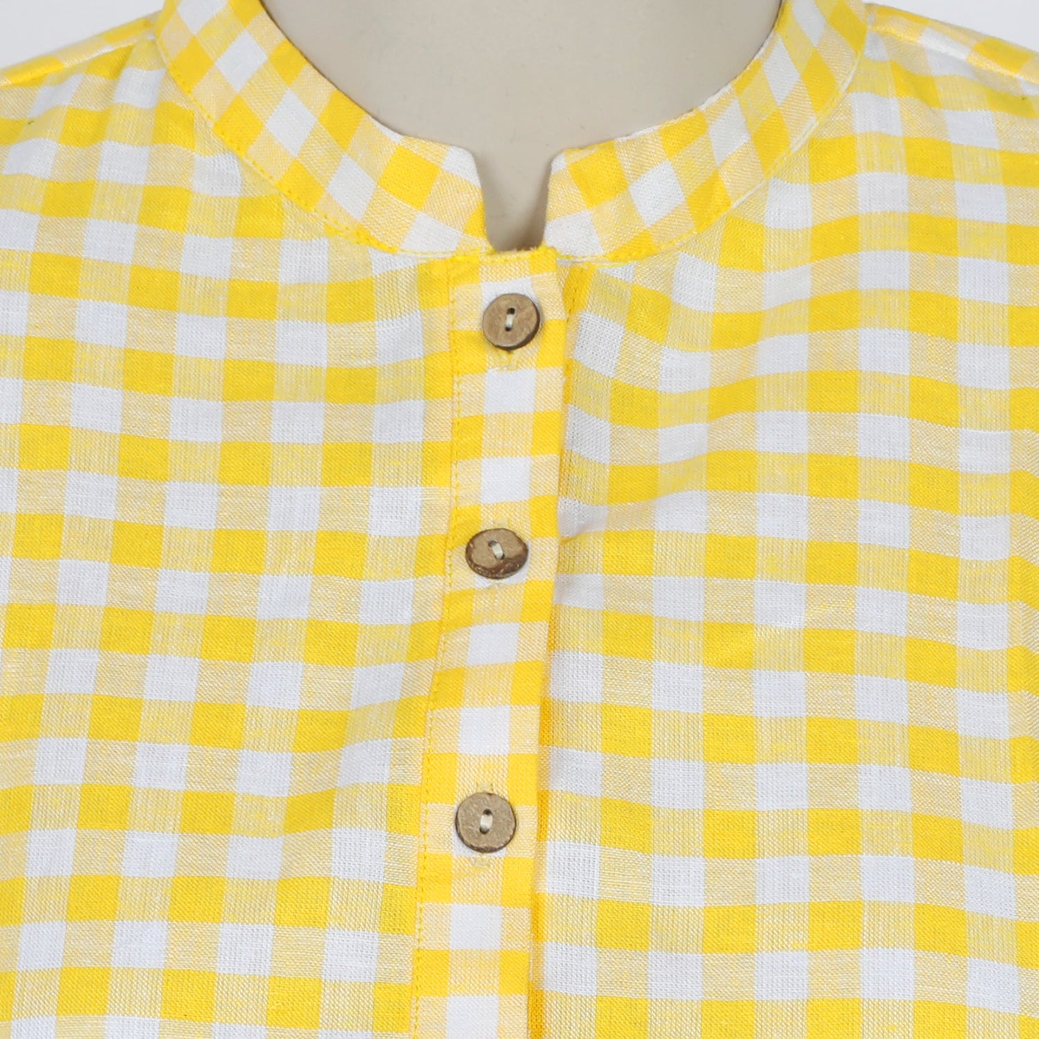Women's Check Western Top - Yellow, Women T-Shirts & Tops, Chase Value, Chase Value