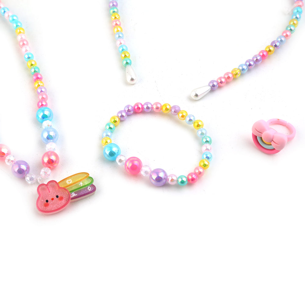 Elegant Beaded Necklace Mala & Bracelet For Girls - Multi Color, Girls Necklace & Chains, Chase Value, Chase Value