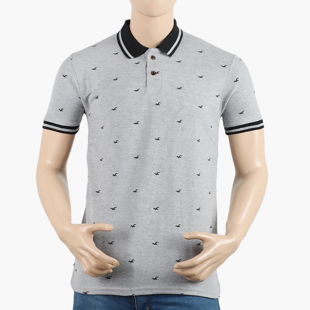 Men's Half Sleeves Polo T-Shirt - Grey, Men's T-Shirts & Polos, Chase Value, Chase Value