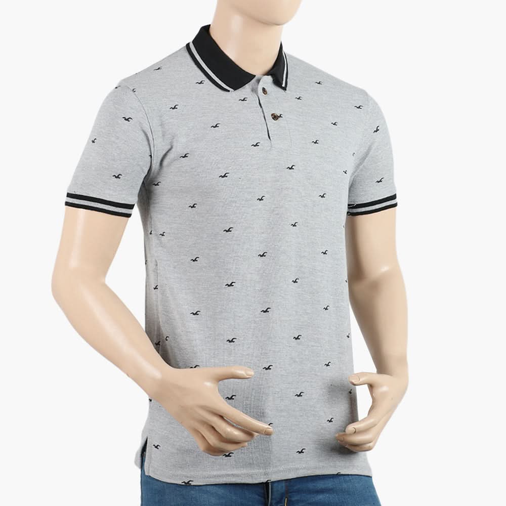 Men's Half Sleeves Polo T-Shirt - Grey, Men's T-Shirts & Polos, Chase Value, Chase Value