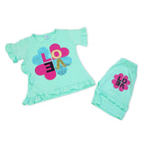Girls Half Sleeves Suit - Light Green, Girls Suits, Chase Value, Chase Value