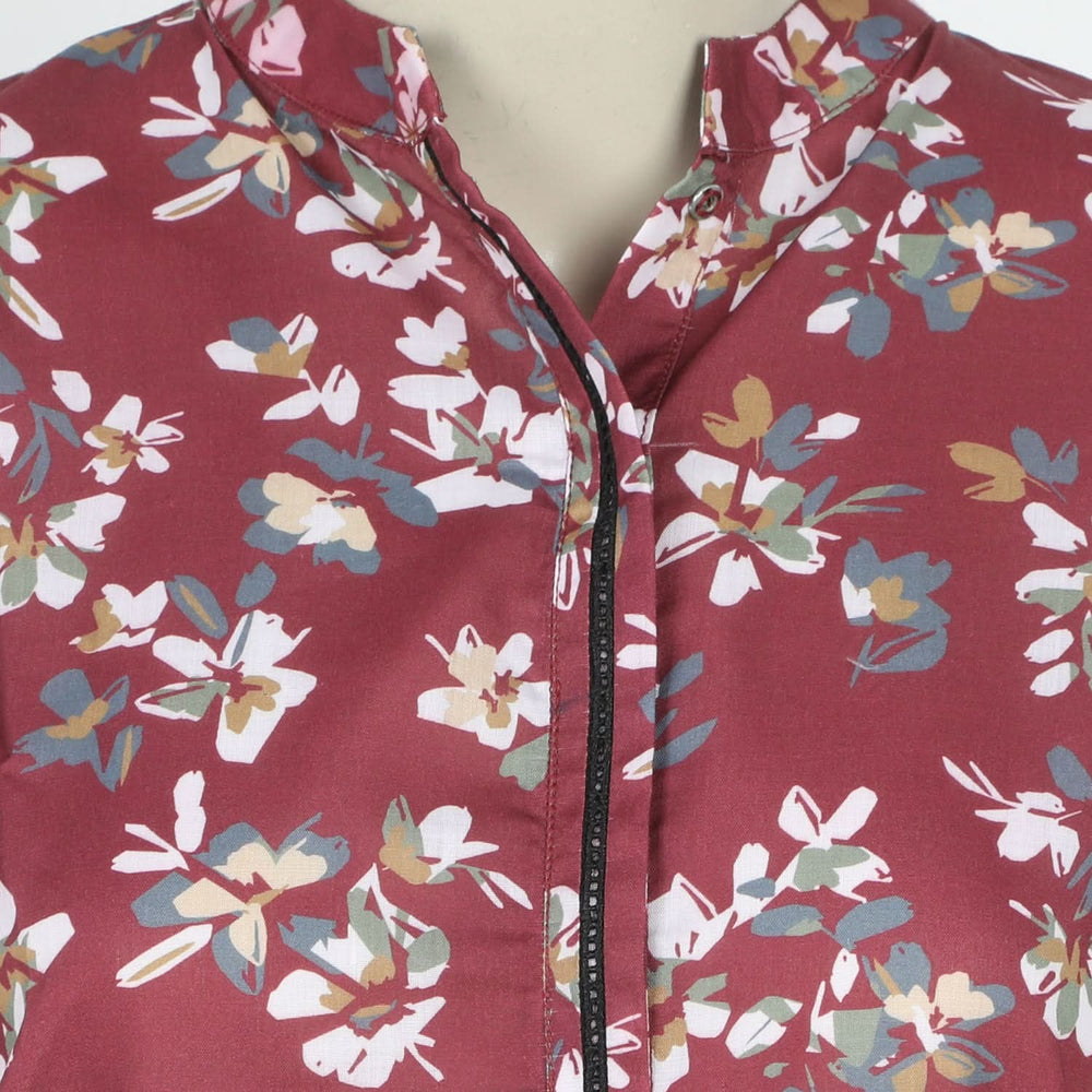 Women's Linen Co-Ord Set - Maroon, Women Co-Ord Set, Chase Value, Chase Value