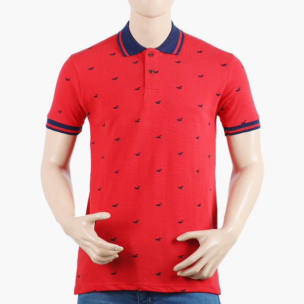 Men's Half Sleeves Polo T-Shirt - Red