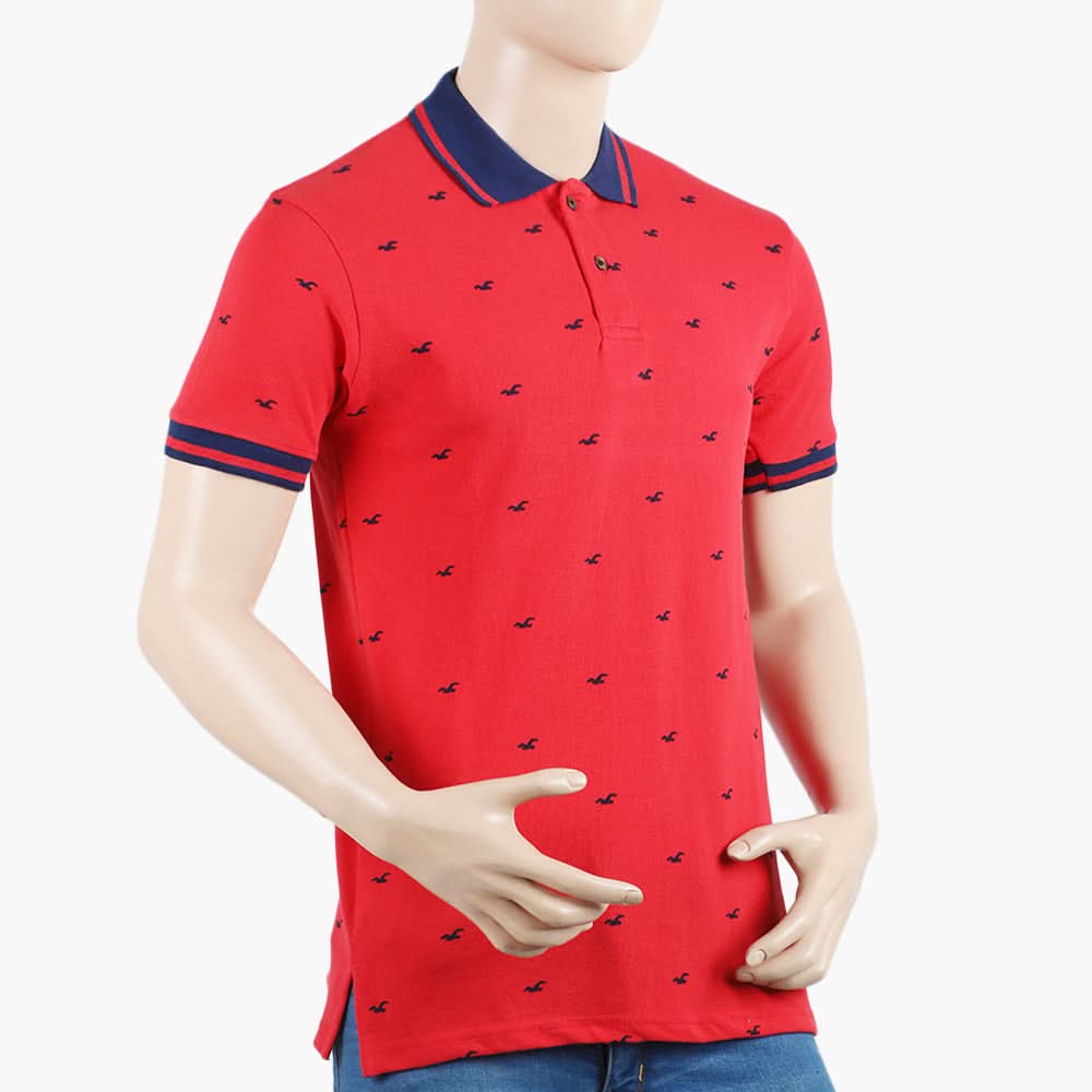 Men's Half Sleeves Polo T-Shirt - Red, Men's T-Shirts & Polos, Chase Value, Chase Value