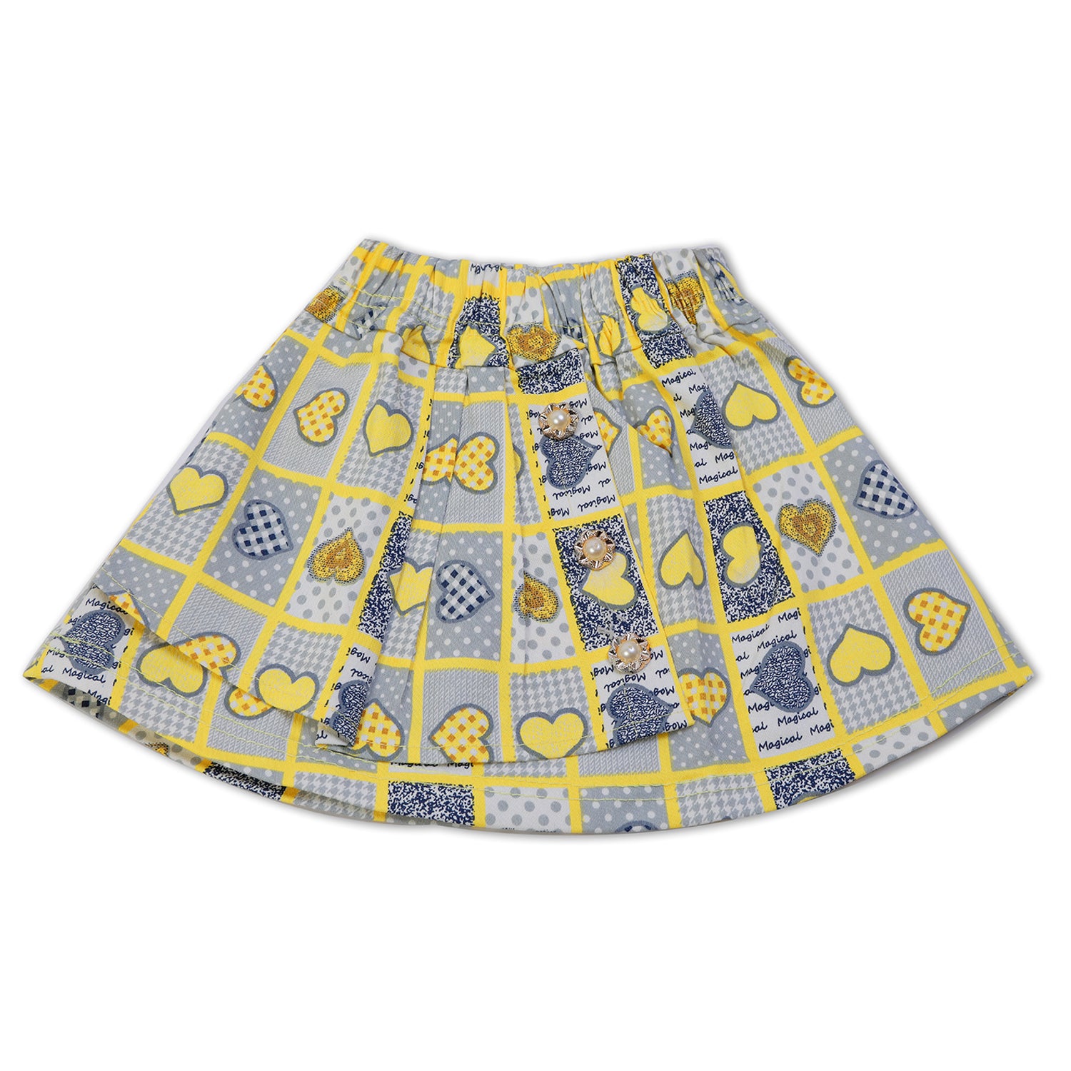 Girls Half Sleeves Skirt Suit - White, Girls Suits, Chase Value, Chase Value