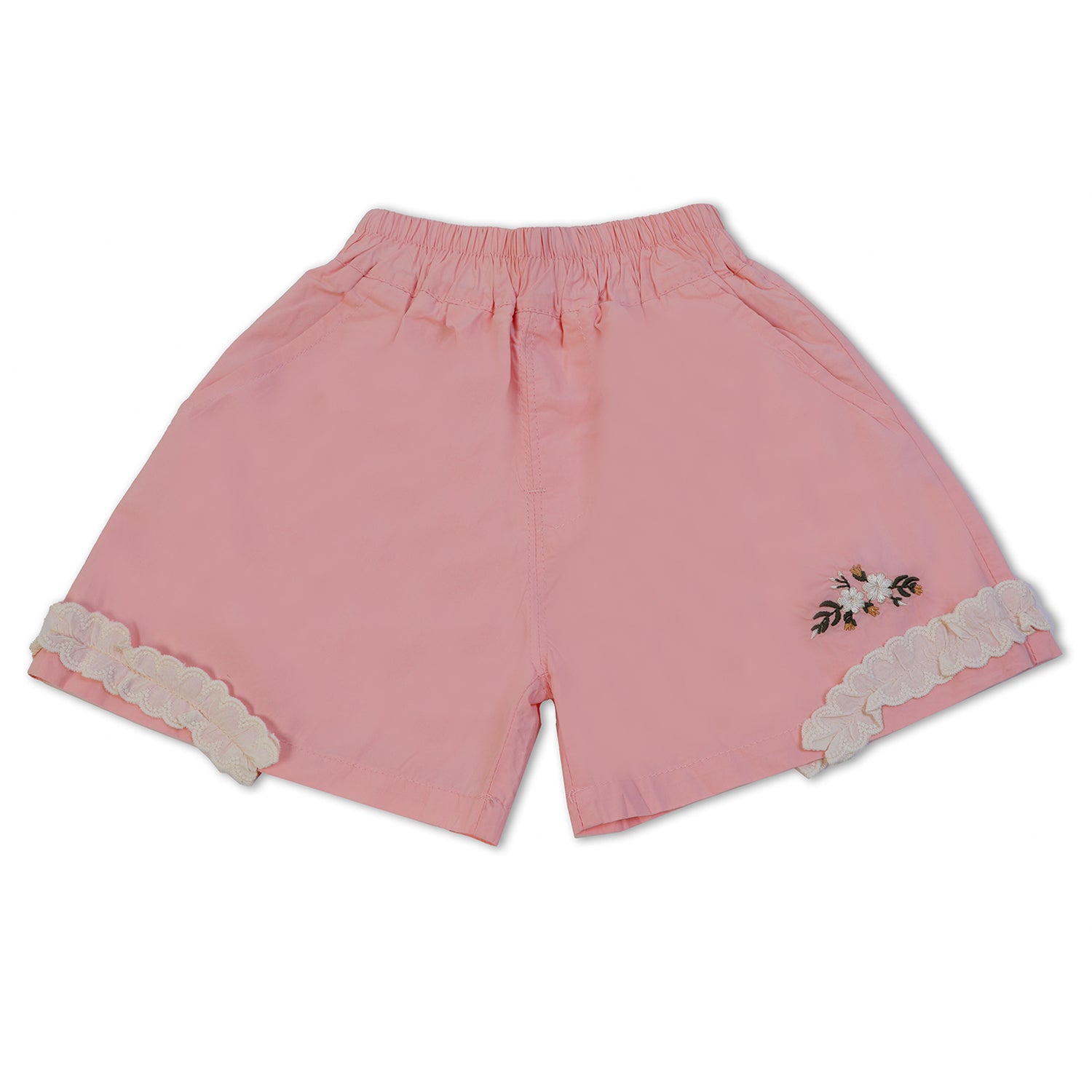 Girls Cotton Shorts - Baby Pink, Girls Shorts Skirts, Chase Value, Chase Value
