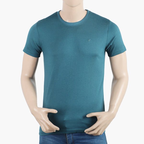 Men's Half Sleeves Round Neck Printed T-Shirt - Green