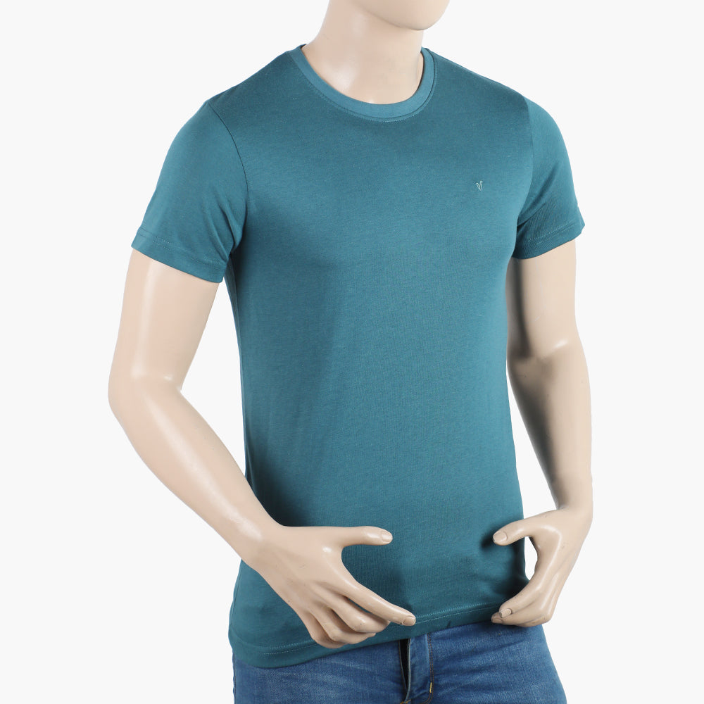 Men's Half Sleeves Round Neck Printed T-Shirt - Green, Men's T-Shirts & Polos, Chase Value, Chase Value