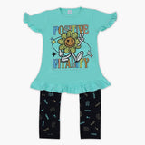 Girls Half Sleeves Suit - Sea Green, Girls Suits, Chase Value, Chase Value