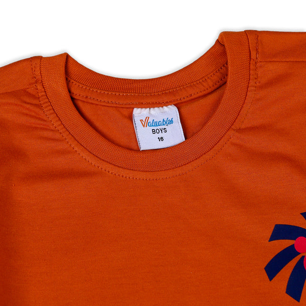 Boys Half Sleeves T-Shirt - Orange