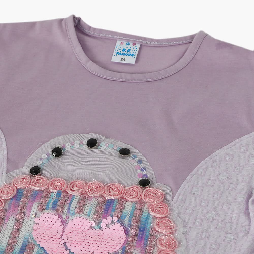 Girls Half Sleeves Suit - Purple, Girls Suits, Chase Value, Chase Value