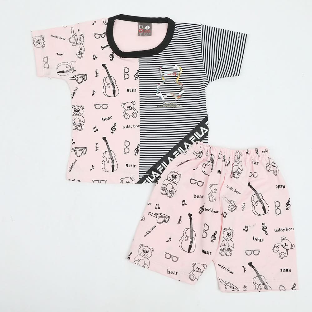 Newborn Boys Half Sleeves Suit - Pink, Newborn Boys Sets & Suits, Chase Value, Chase Value