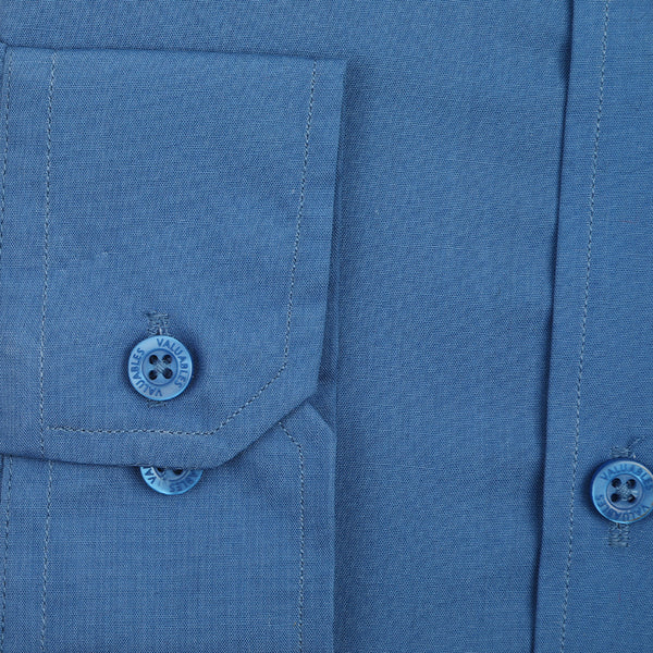 Men's Formal Plain Shirt - Blue