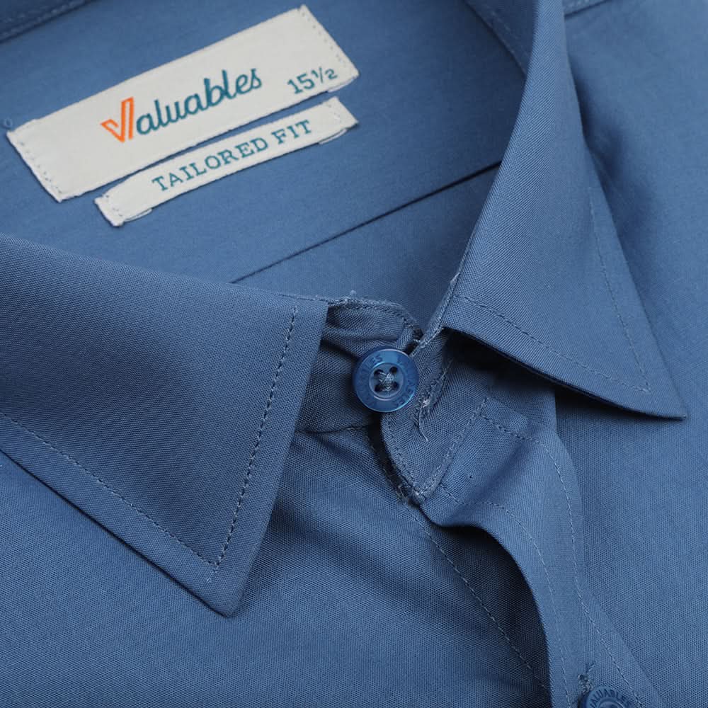 Men's Formal Plain Shirt - Blue, Men's Shirts, Chase Value, Chase Value