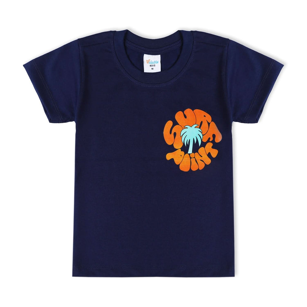 Boys Half Sleeves T-Shirt - Navy Blue, Boys T-Shirts, Chase Value, Chase Value