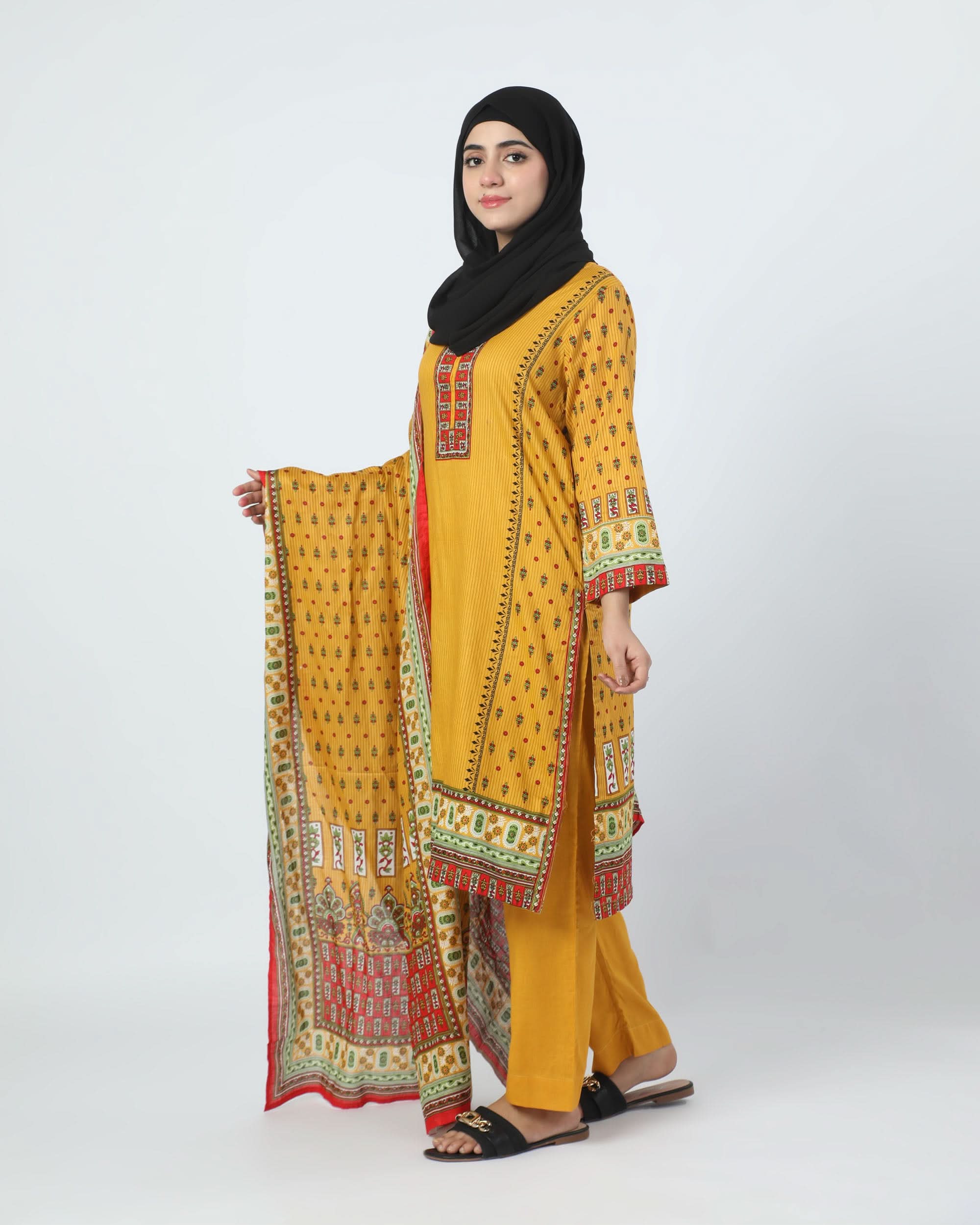 Valuable Women's 3 Pcs Suit, Women Shalwar Suits, Chase Value, Chase Value