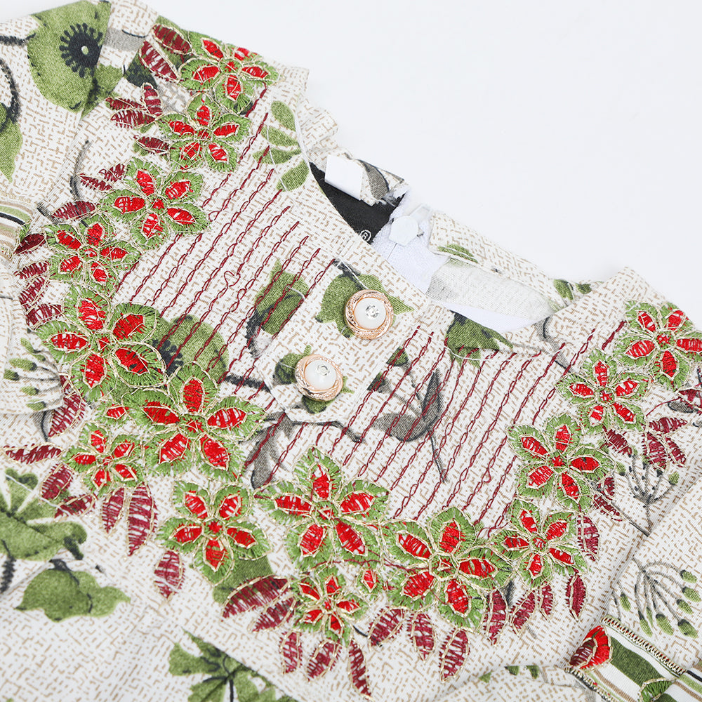 Newborn Girls Suit - White, Newborn Girls Shalwar Suits, Chase Value, Chase Value