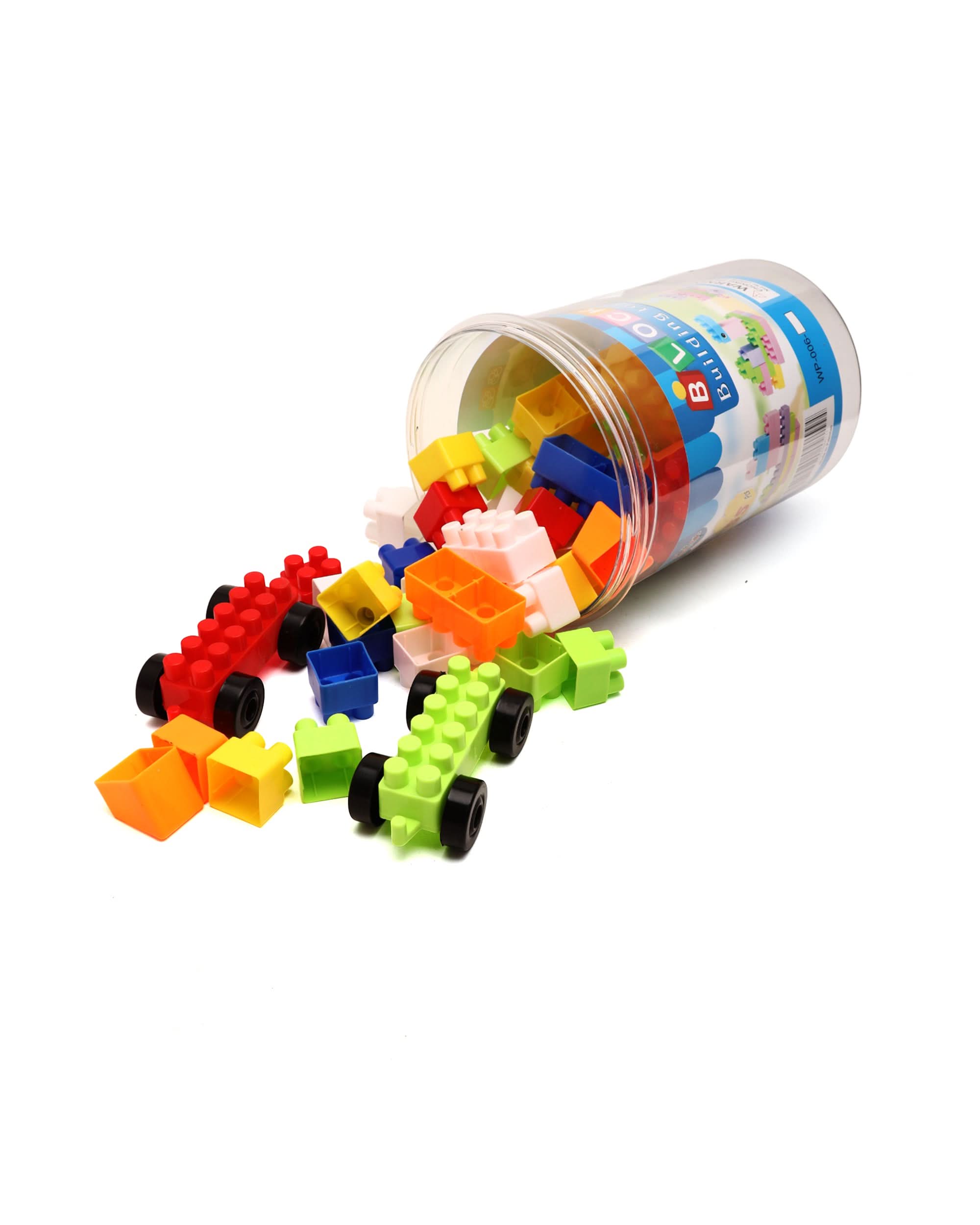 Building Blocks Bucket – 55 Pieces, Kids Blocks & Building Toys, Chase Value, Chase Value