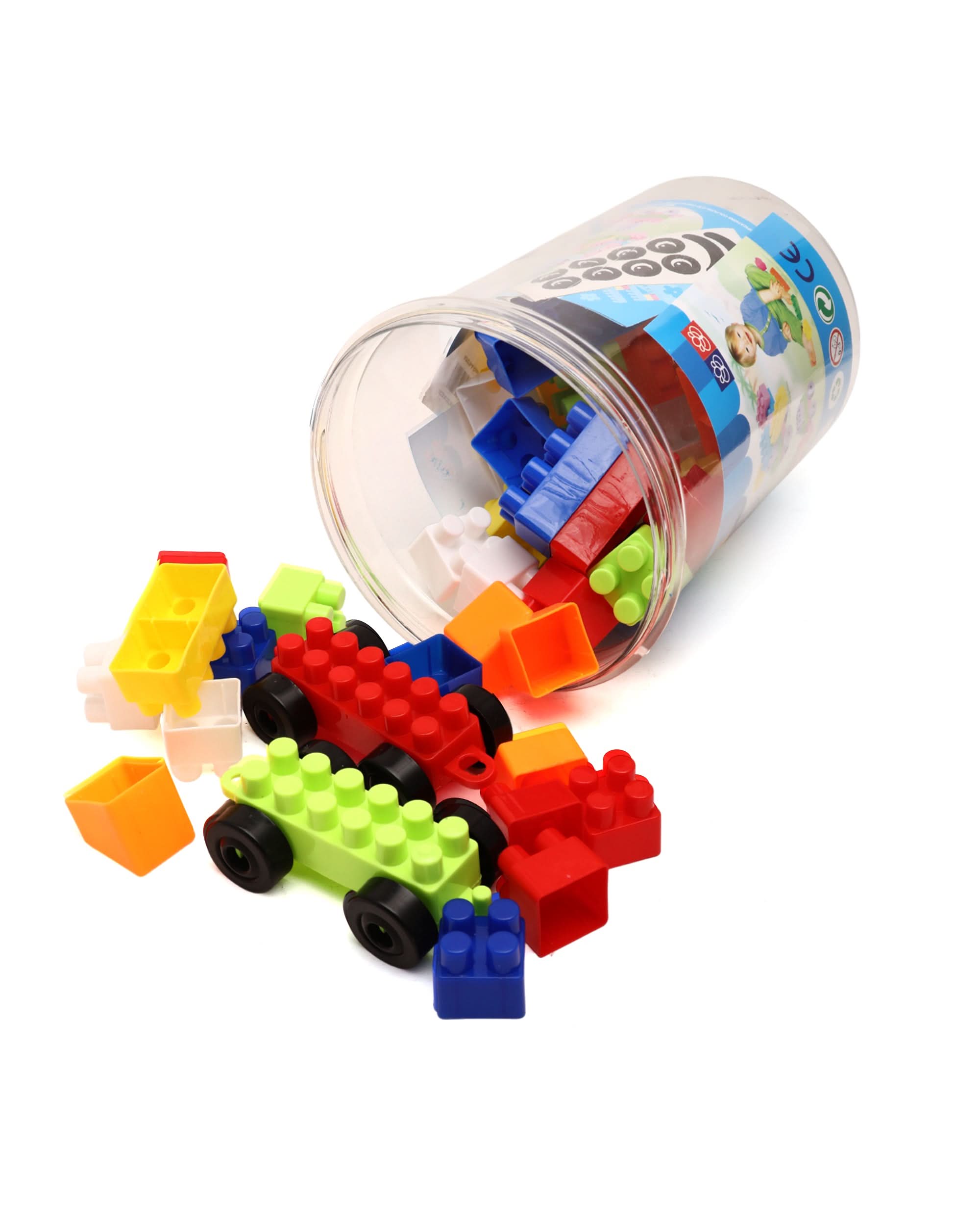 Building Blocks Bucket – 55 Pieces, Kids Blocks & Building Toys, Chase Value, Chase Value