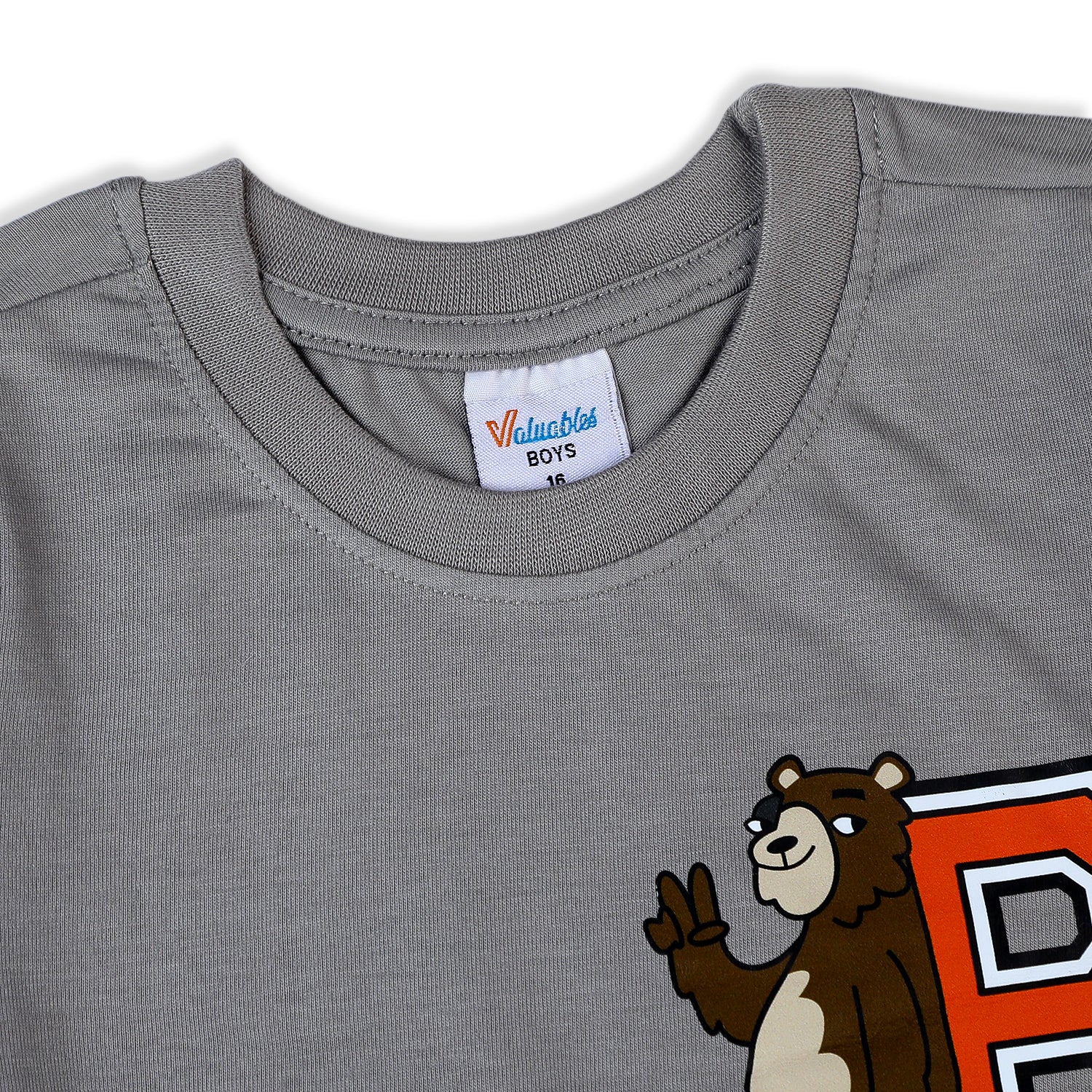 Boys Half Sleeves T-Shirt - Grey, Boys T-Shirts, Chase Value, Chase Value