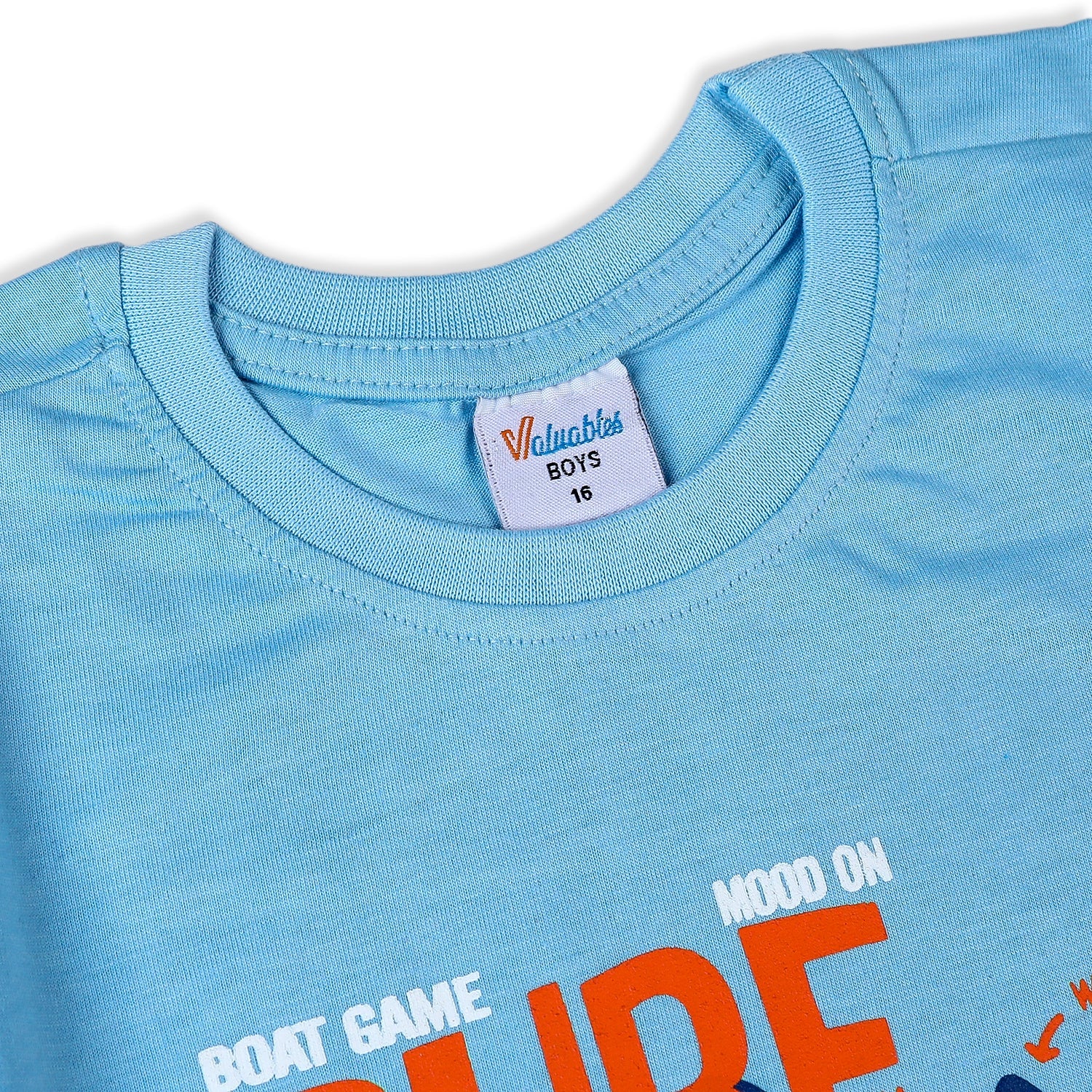 Boys Half Sleeves T-Shirt - Light Blue, Boys T-Shirts, Chase Value, Chase Value