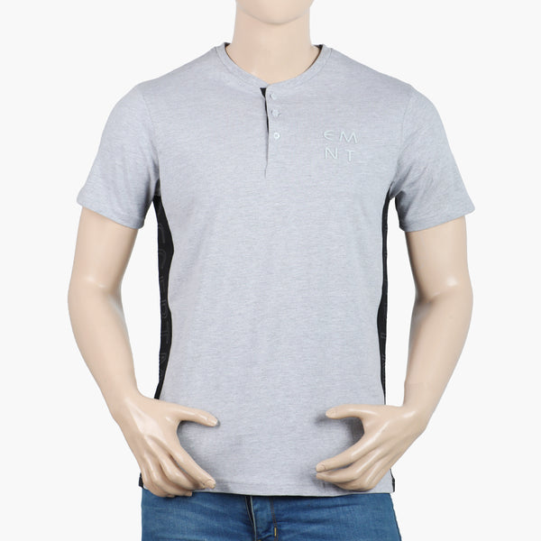 Eminent Men's Round Neck Half Sleeves Printed T-Shirt - Ash Grey, Men's T-Shirts & Polos, Eminent, Chase Value
